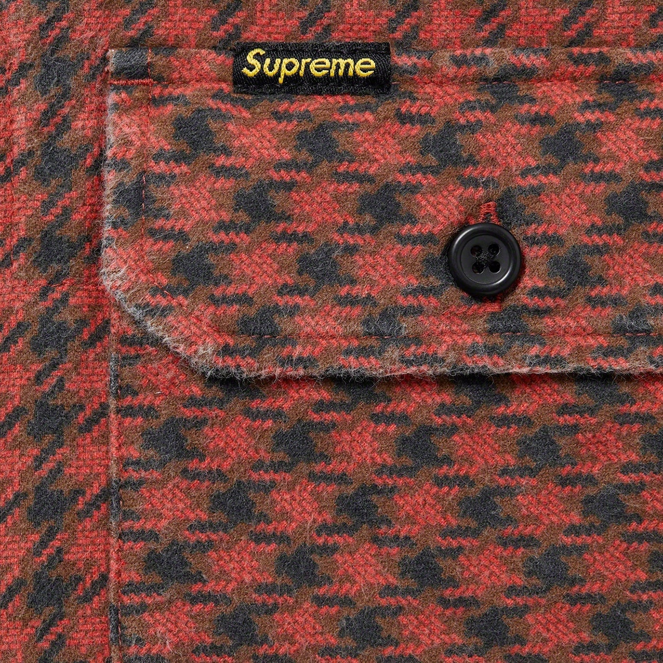 Houndstooth Flannel Hooded Shirt view 9